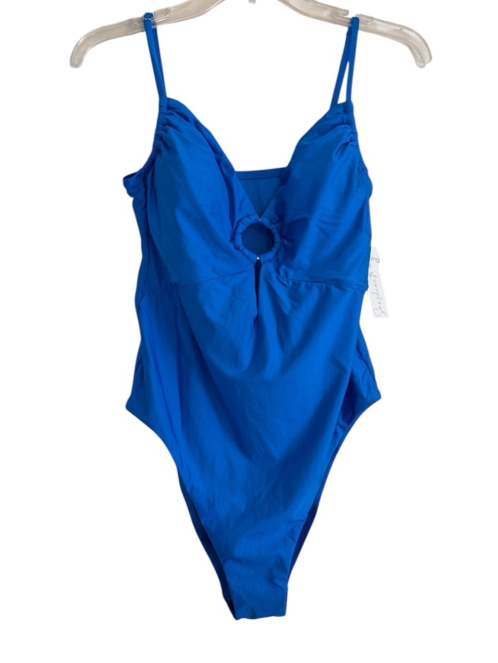 Sunshine 79 Women’s Keyhole One Piece Blue Swimsuit